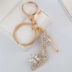 Personalized Crystal Rhinestone High Heel Bag Charm & Keychain 👠✨ — “Glam Love”